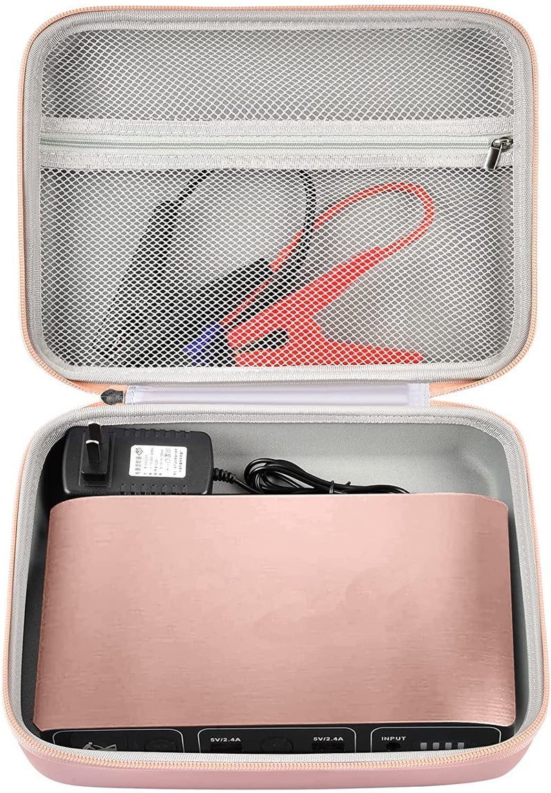 Case Compatible with Halo Bolt Air 58830/ 57720/ Air+ 55500/ for ACDC Max Emergency Power Kit Car Jump Starter with Tire Pump. Car Charger Power Bank Holder for Battery Jump Starters -Pink (Box Only)